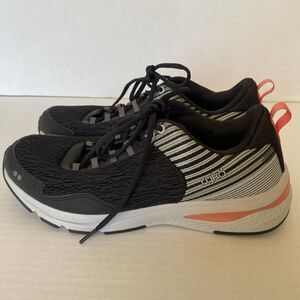 Rykä Sneakers Womens 9 M Black Gray Coral Pink Gym Shoes Athletic Running